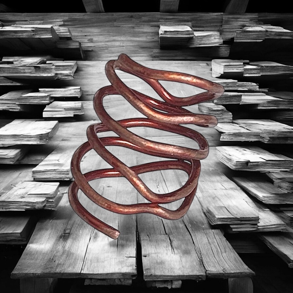 5 For $25💫Rustic Coiled Copper Colored Wire Ring